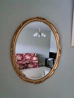 Ovale spiegel met gouden rand, Antiek en Kunst, Antiek | Spiegels, Ophalen, Ovaal, Minder dan 50 cm, Minder dan 100 cm