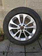 4 Jantes 17" Mercedes + pneus hiver 215/60 R17 continental, 17 inch, Band(en), Winterbanden, Ophalen of Verzenden