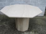 Table octogonale en travertin italien (marbre ), Comme neuf, 50 à 100 cm, Autres matériaux, 50 à 100 cm