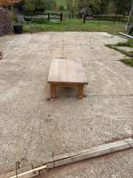 Dikke massieve eiken salontafel., Ophalen, Gebruikt, 100 tot 150 cm, Rustiek