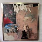 Olieverf op doek (138x133cm) - Kunstenaar NAAM gevraagd, Antiek en Kunst, Kunst | Schilderijen | Modern, Ophalen