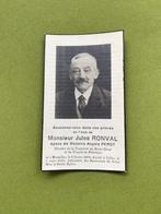 Ronval x Perot 1878 Brussel 1943 Celles, Verzamelen, Bidprentjes en Rouwkaarten, Ophalen of Verzenden, Bidprentje