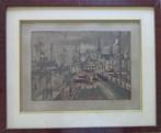 JOHN MICHAUX / HET STEEN ANTWERPEN / ZW-W ETS / 42x51cm KAD, Ophalen of Verzenden