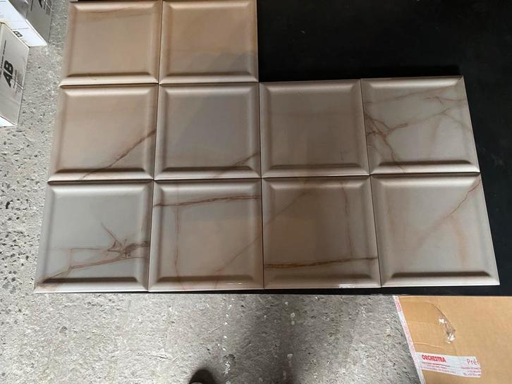 Lot de carrelages 15x15 cm effet MARBRE voir photos !!!, Bricolage & Construction, Dalles & Carrelages, Neuf, Carrelage mural