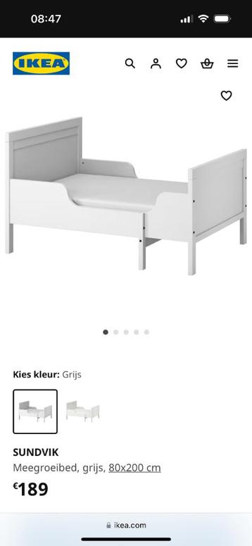 IKEA Meegroeibed Sundvik met matras, Kinderen en Baby's, Kinderkamer | Bedden, Ophalen, Gebruikt, Matras