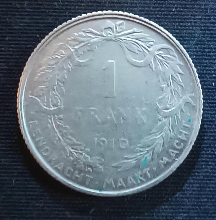 1 frank 1910 FR - Albert I, Postzegels en Munten, Munten | België, Losse munt, Zilver, Zilver, Verzenden