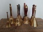9 vieilles cloches à main en cuivre, Antiquités & Art, Antiquités | Bronze & Cuivre, Enlèvement ou Envoi, Cuivre
