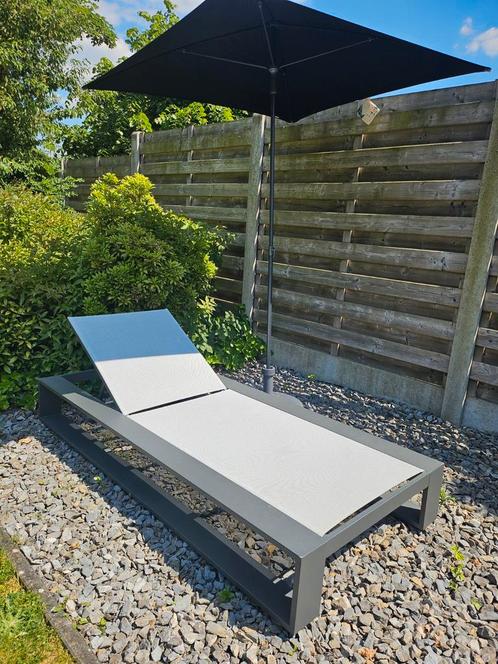 Borek ligbed, Tuin en Terras, Ligbedden, Zo goed als nieuw, Aluminium, Verstelbaar, Ophalen