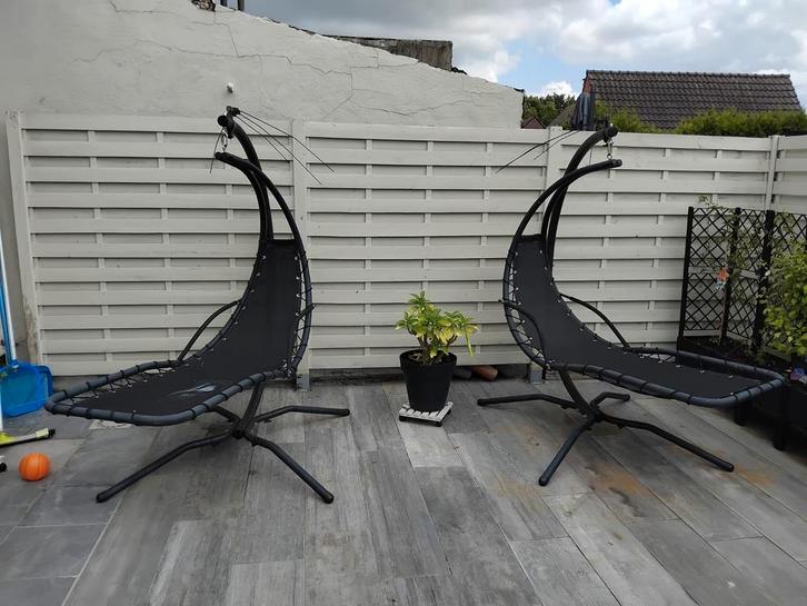 2 hangstoelen in prima staat, Tuin en Terras, Hangmatten, Zo goed als nieuw, Ophalen