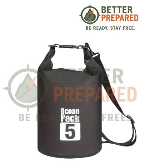 Waterproof Tas – 5L Dry Bag – Met Schouderband – Zwart, Caravans en Kamperen, Kampeeraccessoires, Nieuw, Ophalen of Verzenden