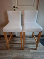 Lot de 2 chaises de bar Henriksdal 70 cm, Avec repose-pieds, 2 tabourets, Enlèvement, Utilisé