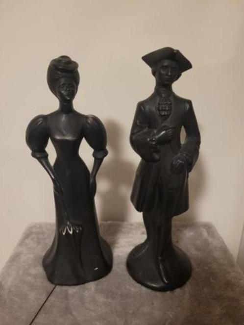 Beeld lady and gentleman, Antiquités & Art, Art | Sculptures & Bois, Enlèvement ou Envoi