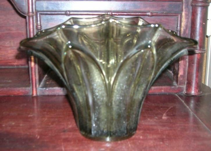 Glazen vaas (groen), Huis en Inrichting, Woonaccessoires | Vazen, Groen, Glas, Ophalen of Verzenden