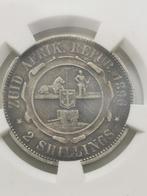 Zuid Africa,2 Shillings 1896,VF35 SANGS,zilver, Ophalen of Verzenden, Zuid-Afrika, Losse munt, Zilver