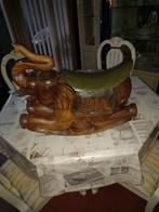 Houten beeld van een schommel olifant, Antiek en Kunst, Ophalen
