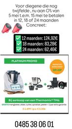 ‼️️Thermomix 6 Platium promo op 0% afbetaling 12,18 of 24m, Ophalen of Verzenden, Nieuw