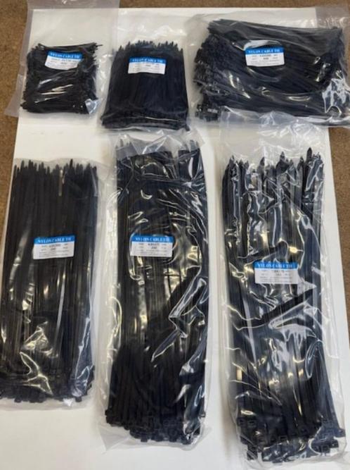 kabelbinders tie-raps 1500 stuks 6 maten.UV - vorstbestendig, Doe-het-zelf en Bouw, Elektriciteit en Kabels, Nieuw, Overige typen