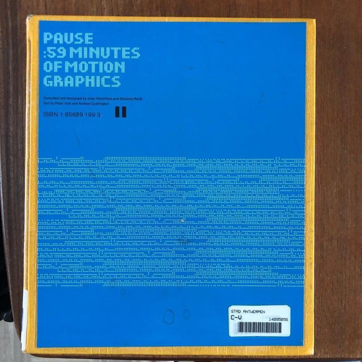 pause: 59 minutes of motion Graphics, Boeken, Kunst en Cultuur | Fotografie en Design, Gelezen, Ophalen of Verzenden