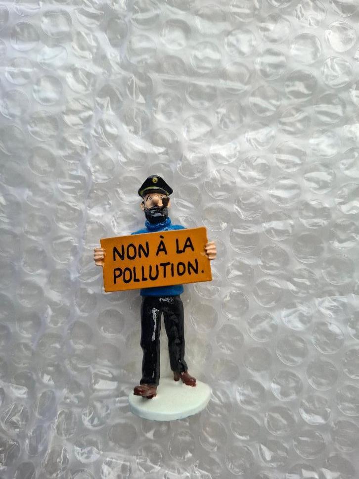 PIXI HADDOCK REF 4/6990 "NON A LA POLLUTION" CARTE DE VOEUX, Collections, Statues & Figurines, Comme neuf, Humain, Enlèvement ou Envoi