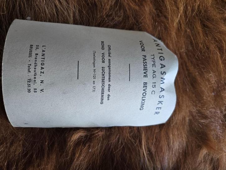 Compleet Gasmasker wereldoorlog, Antiek en Kunst, Curiosa en Brocante, Ophalen