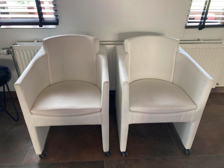 2 fauteuils cuir Zymbioz, Huis en Inrichting, Fauteuils, Gebruikt, Leer, Ophalen