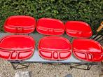 6 vintage fondueborden  staat nr op, Ophalen