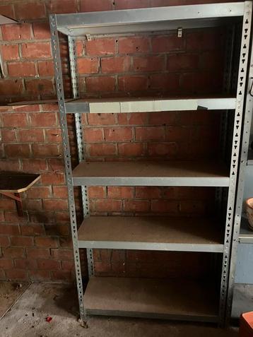 Stellingkast/ werkbank verzinkt staal 180x90x 30 cm beschikbaar voor biedingen