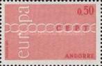 Postzegels Frans Andorra Europa 1971 Postfris, Ophalen of Verzenden, Overige landen, Postfris