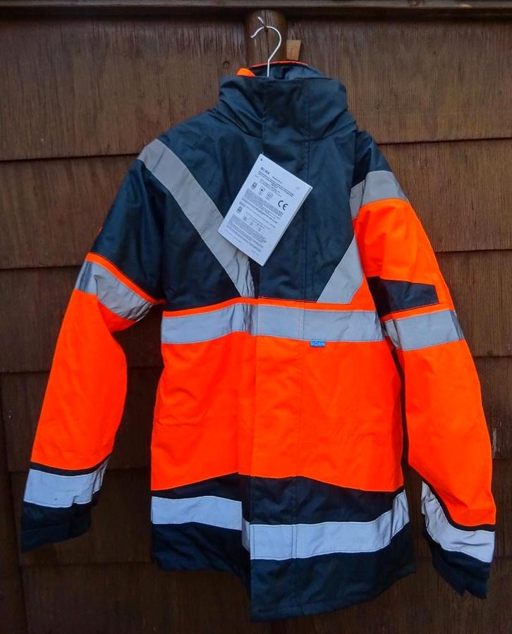 Warme signalisatie werkjas Sioen 4 in 1 Skollfield maat M, Kleding | Heren, Jassen | Winter, Nieuw, Maat 48/50 (M), Oranje, Ophalen of Verzenden