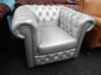 Chesterfield Brighton Zilver Leren Chesterfield Fauteuil, Ophalen