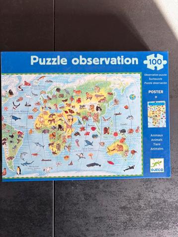 Puzzle observation - 100 pièces – Bon état, complet beschikbaar voor biedingen