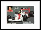 Poster Ayrton Senna - 1991 McLaren - Honda, Deurposter of groter, Rechthoekig Liggend, Ophalen of Verzenden, Zo goed als nieuw