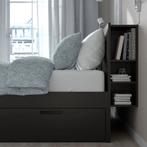 Ikea Brimnes bed 180x200, Huis en Inrichting, Slaapkamer | Bedden, Ophalen, Gebruikt, Zwart, 180 cm