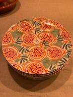 6 porcelaine diner borden met zomers motief., Ophalen, Nieuw, Bord(en)