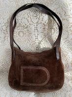 DELVAUX vintage bruine suède tas, Ophalen of Verzenden