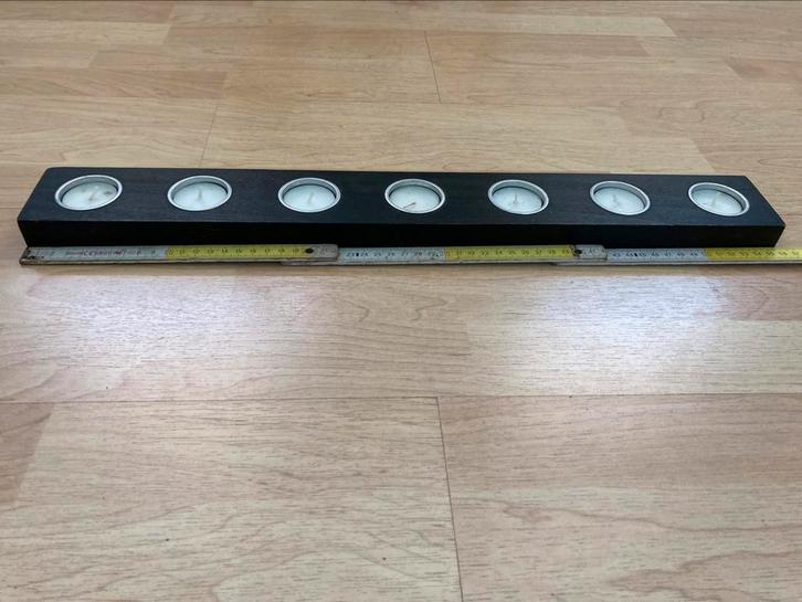 Houten theelichthouder voor 6 kaarsen decoratief en stijlvol, Huis en Inrichting, Woonaccessoires | Wanddecoraties, Zo goed als nieuw