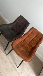 6 designstoelen kalfsleder, Huis en Inrichting, Ophalen, Zo goed als nieuw