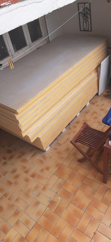 Geïsoleerde gyprocplaten, Doe-het-zelf en Bouw, Platen en Panelen, Zo goed als nieuw, Ophalen