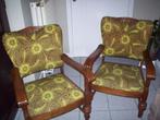 Retro stoel - zetel, Huis en Inrichting, Stoelen, Ophalen, Hout, Gebruikt, Twee