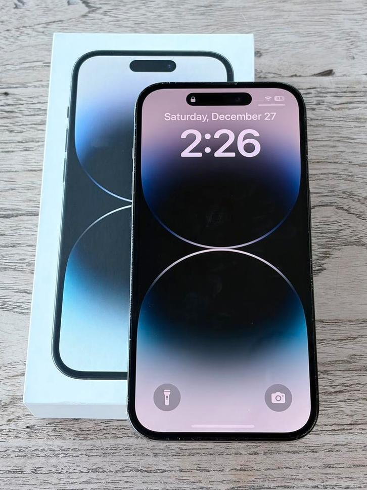 iPhone 14 Pro 128GB Space Black – topstaat, Telecommunicatie, Mobiele telefoons | Apple iPhone, Zo goed als nieuw, iPhone 14, Ophalen