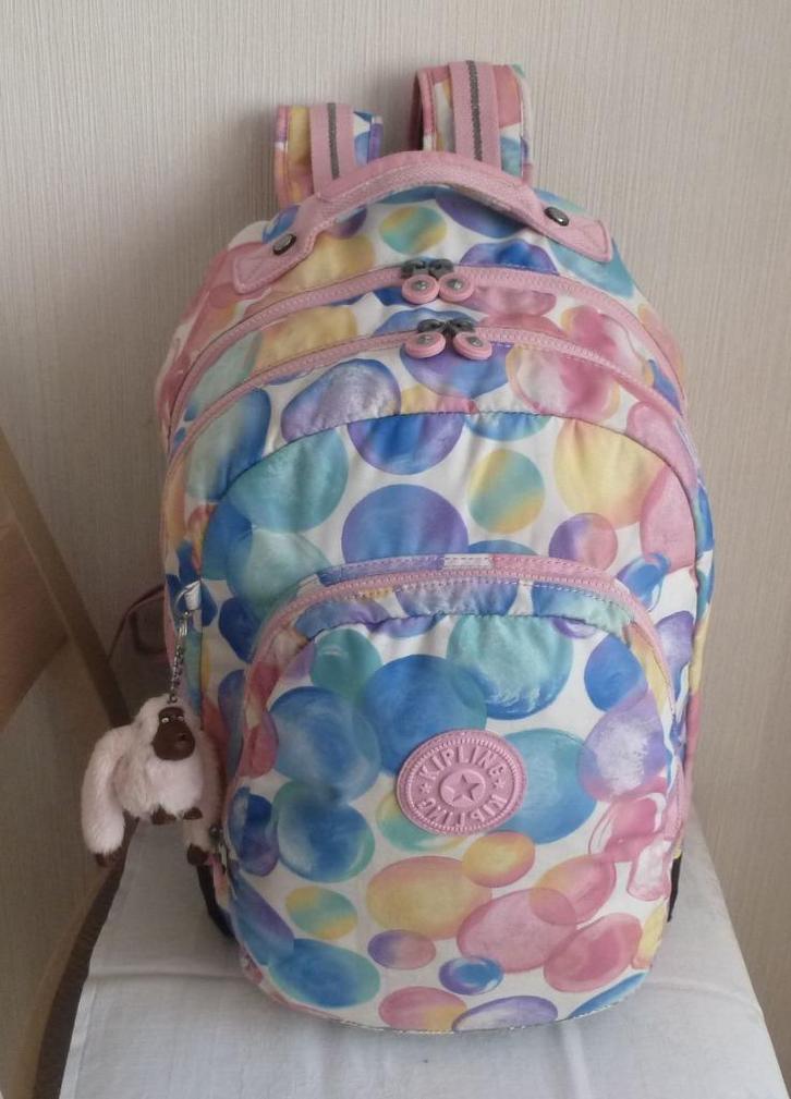 Kipling rugzak 7 tot 77 jaar oud veelkleurig + aap, Handtassen en Accessoires, Tassen | Rugtassen, Gebruikt, Kipling, 25 tot 40 cm