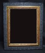 Miroir cadre noir et bronze, Comme neuf, 75 à 100 cm, Bois, Enlèvement ou Envoi