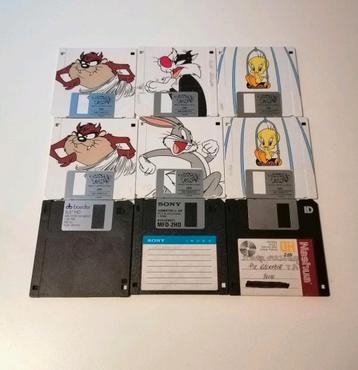LOONEY TUNES 1996 Warner Bros. Floppy Disk-collectie beschikbaar voor biedingen