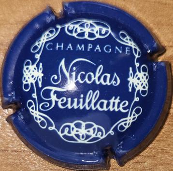 Champagnecapsule Nicolas FEUILLATTE blauw & wit nr 11a