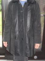 zwarte lederen jas met strepen, Kleding | Heren, Jassen | Winter, Ophalen, Zo goed als nieuw