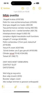 Mbk onderdelen te koop