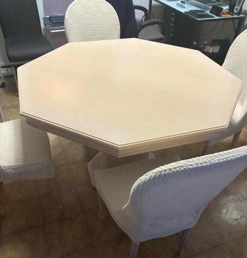 Table de salon avec 4 chaises, Huis en Inrichting, Tafels | Salontafels, Gebruikt, 75 cm of meer, 100 tot 150 cm, 100 tot 150 cm