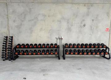 ZIVA PU dumbbells set helemaal compleet van 1 t/m 50kg