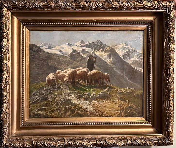 Tableau - Schilderij van Jacques Carabin - Olieverf op doek, Antiek en Kunst, Kunst | Schilderijen | Klassiek, Ophalen