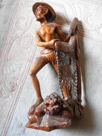 bali, visser, houtsnijwerk, koopje 10 € beschikbaar voor biedingen